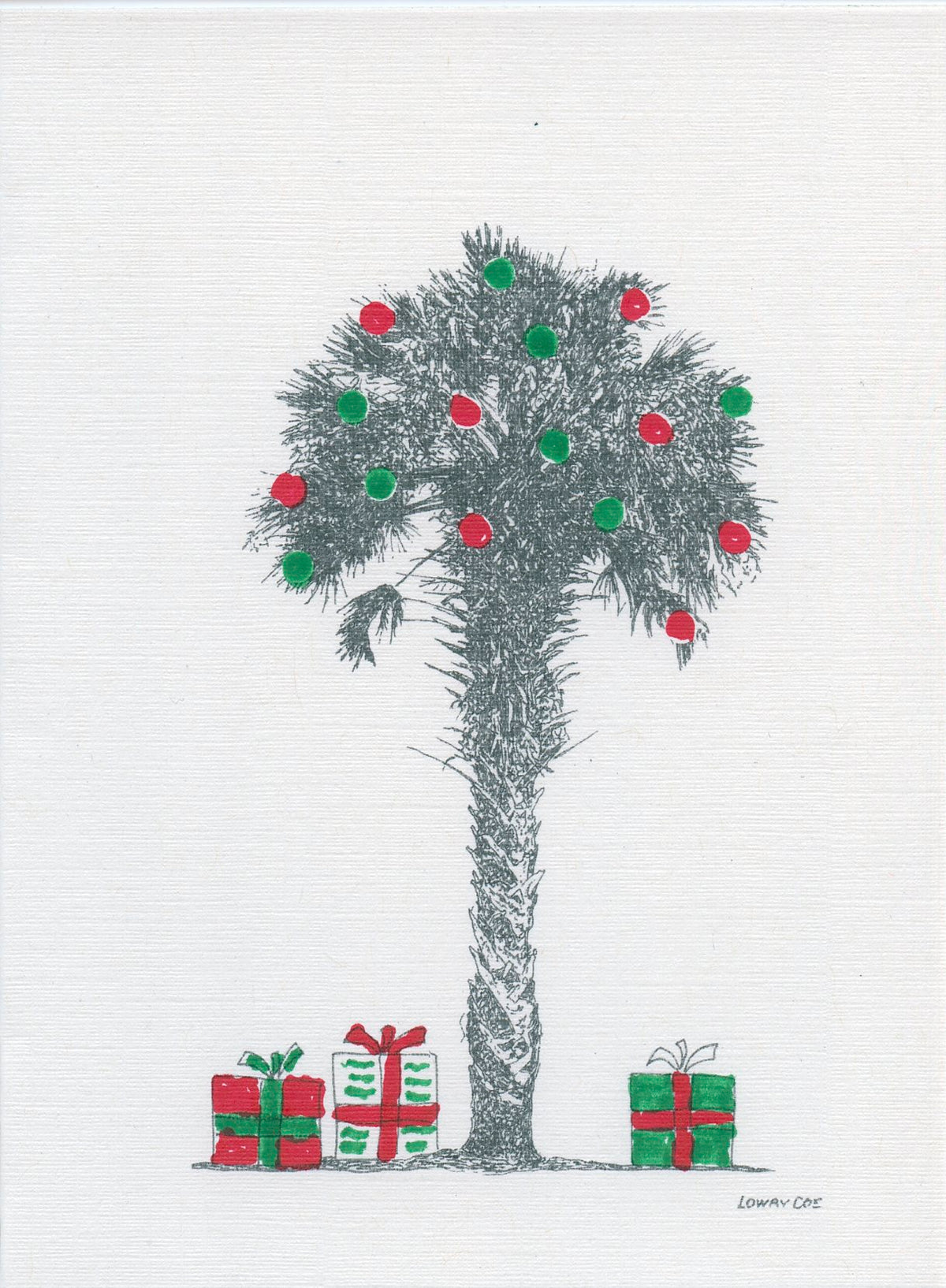 Charleston &quot;Palmetto Tree&quot; Christmas Card