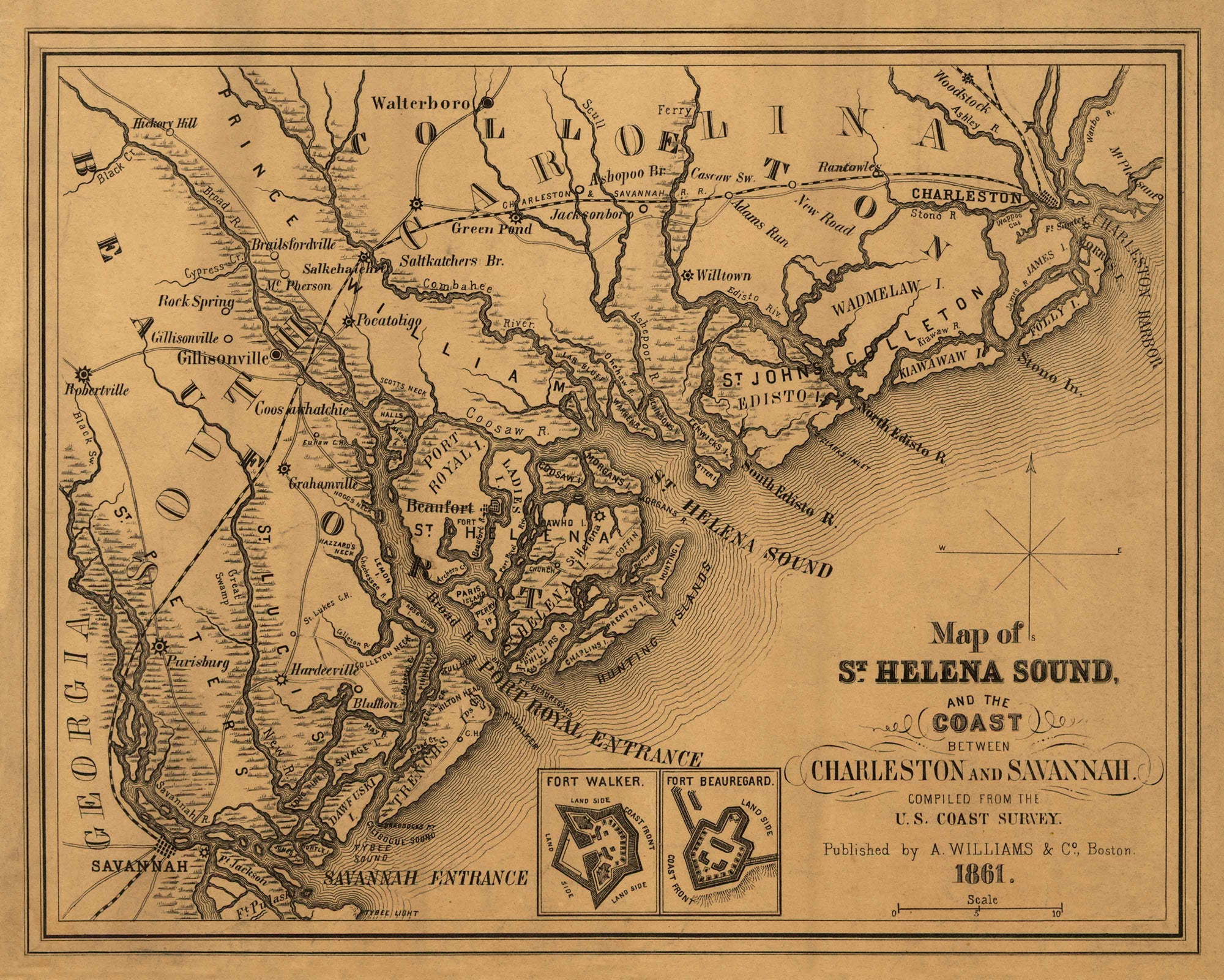 Historic/Vintage Map Prints - 1800s