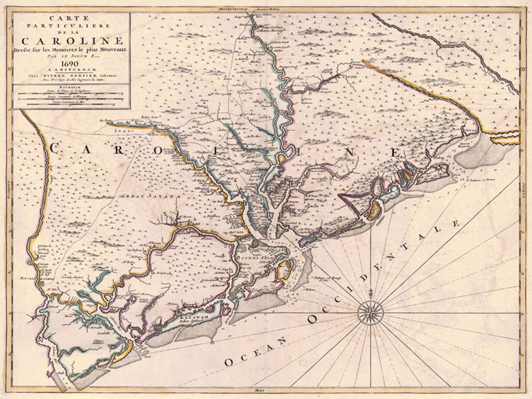 1690 Caroline (French map of Carolina)