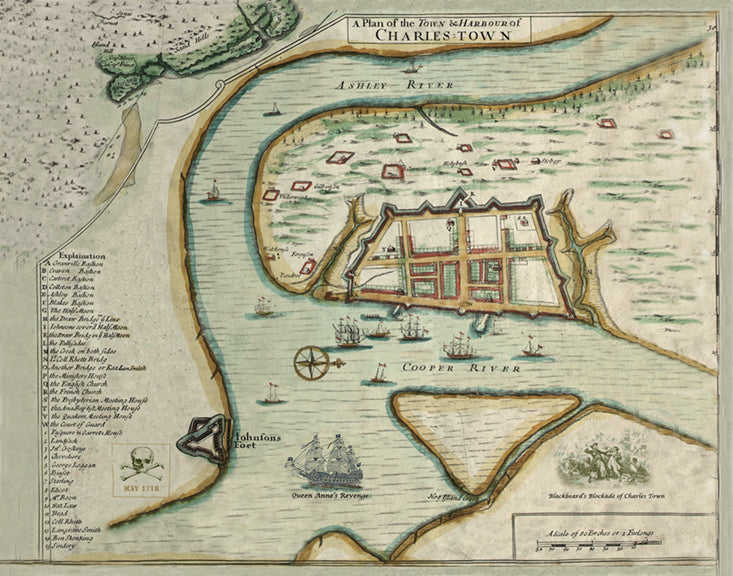 1718 Blackbeard&#39;s Blockade of Charleston