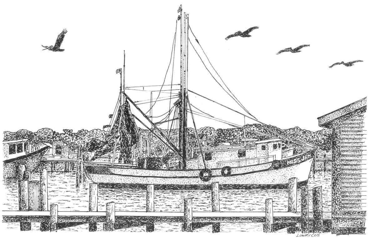 Shrimp Boat on Shem Creek Print